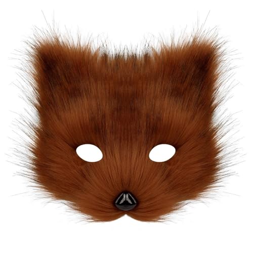 PANHDK Cosplay Wolf Füchse Gesicht Tier Kostüm Dekoration Maskerade Gesicht mit Gummiband für Erwachsene Halloween von PANHDK