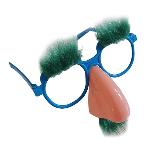 PANHDK Prüfen Sie Brille mit Nase, lustige Brille mit Augenbrauen und Schnurrbart Halloween Cosplay Kostüm Zubehör von PANHDK