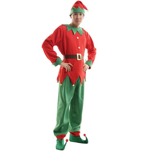 PANHDK Weihnachtskleid Verkleidung Unisex Festlich Weihnachten Verkleidung Weihnachten Cosplay Kostüme Hut mit Ohren von PANHDK