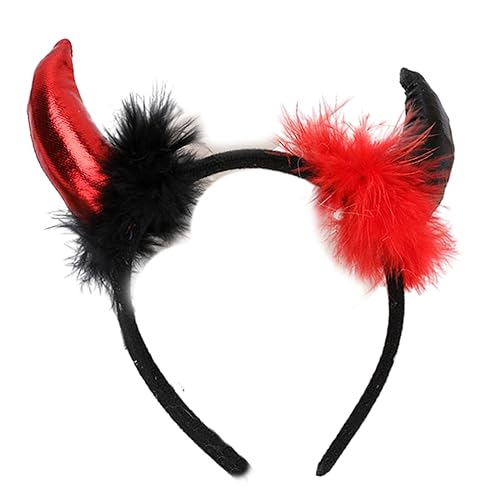 Tier-Teufels-Stirnbänder, schwarz, Cartoon, cooles Horn, Haarreifen, überwältigende Haar-Accessoires, Party, Cosplay, Foto-Requisiten von PANHDK