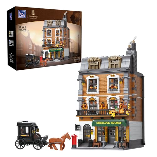 PANTASY Baker Street 221B Das Gebäude Erwachsenen-Bausatzmodell für Bausteine, Sammlerstücke der Architektur von Sherlock-Holmes-Fans modulares Ziegelset für kreatives Montagespielzeug von PANTASY