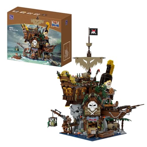 PANTASY Piratenbar Bauset für Erwachsene, Piratenschiff Modell mit Minifiguren, Vintage Bausteine für Sammler & Deko, Kreatives Geschenk für Männer, Fans & Erwachsene Bausteinliebhaber PANTASY Piratenbar Bauset für Erwachsene, Piratenschiff Modell mit Minifiguren, Vintage Bausteine für Sammler & Deko, Kreatives Geschenk für Männer, Fans & Erwachsene Bausteinliebhaber von PANTASY