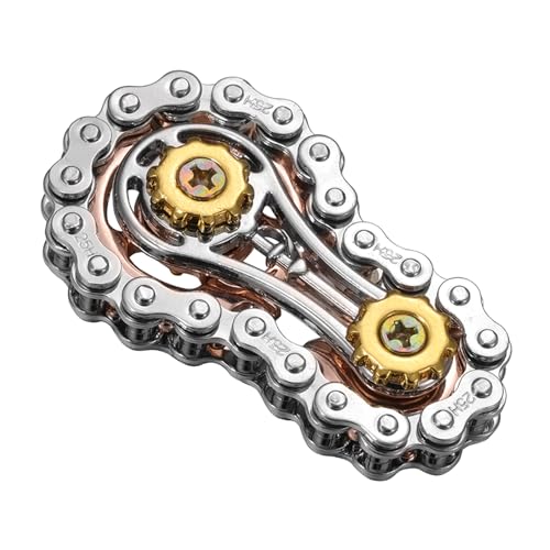 Chain Gear Fidget Spinner,Zinklegierung Hand Finger Spinner,Gear Finger Spinning Geschenk,Fahrradkette Relief Toy,Kreatives Rotierendes Zahnradkettenoberteil,Freizeit-und Stressabbauspielzeug von PANYI