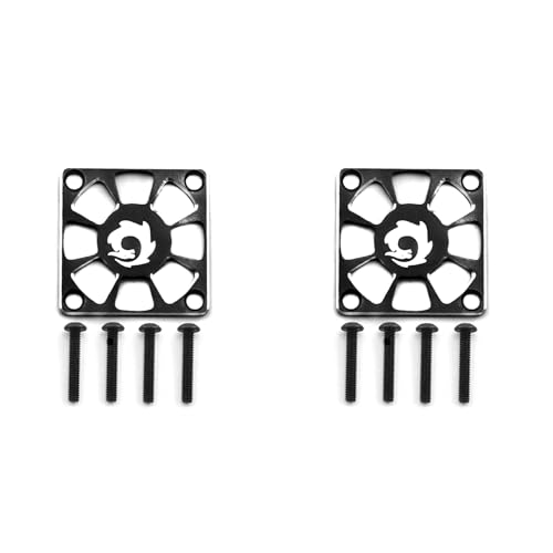 PAPAPI 2X LüFterabdeckung Aus Aluminiumlegierung, 30 X 30 Mm, für RC-Motor, ESC, Elektrisch Regulierende LüFterschutzabdeckung, Schwarz von PAPAPI