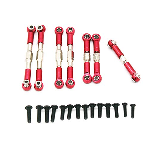 PAPAPI für BG1506 BG1507 BG1508 BG1513 BG1518 Metall Ziehen Stangen Verbindung Stange Spur Stangen Upgrade ZubehöR 1/12 RC Auto Teile, Rot von PAPAPI