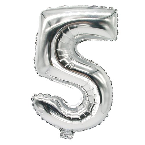 Folienluftballon 35 cm x 20 cm silber "5" 86835 Papstar Zahlenluftballons Hochzeit Jubiläum Geburtstag Party Feier Folienluftballon 35 cm x 20 cm silber "5" 86835 Papstar Zahlenluftballons Hochzeit Jubiläum Geburtstag Party Feier von PAPSTAR