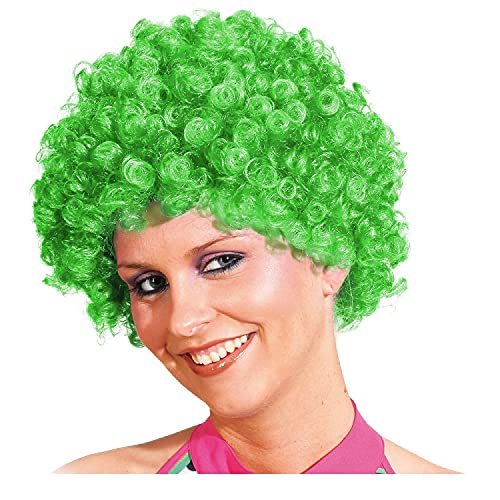 PAPSTAR NEU Perücke Unisex Clown, Afro Hair, kleine Locken, grün - mit Haarnetz von PAPSTAR