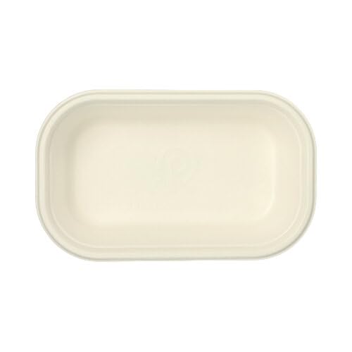 PAPSTAR 200 Gastronorm-Behälter GN 1/4 Zuckerrohr, PLA beschichtet eckig 1,8 l 6,5 cm x 26,5 cm x 16,2 cm Weiss von PAPSTAR