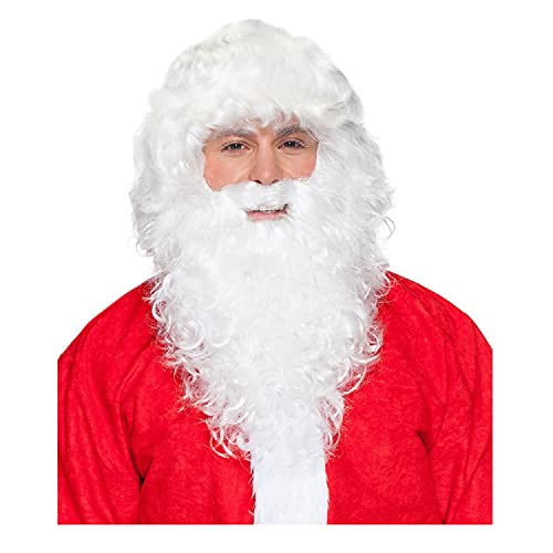 PAPSTAR NEU Perücke Herren Nikolaus Weihnachtsmann, Set Perücke und Bart, Premium, weiß - mit Haarnetz von PAPSTAR