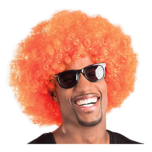 PAPSTAR NEU Perücke Unisex Herren Super-Riesen-Afro Locken, orange von PAPSTAR