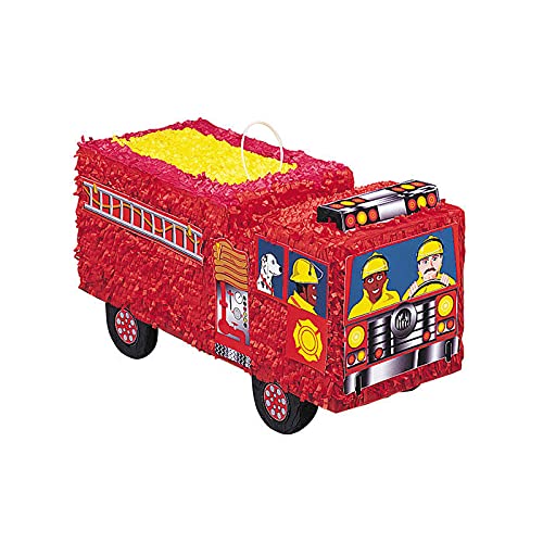 Pinata Feuerwehrwagen, KBO30966 für Kinder-Geburtstag & Party, Ideal zum Befüllen mit Süßigkeiten und Geschenken von PAPSTAR