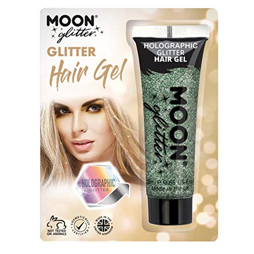 WOOOOZY Glitzer-Haargel holographisch, 20 ml, grün von PAPSTAR