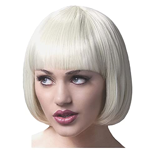 WOOOOZY NEU Perücke Damen Kurzer Bob, Pagenkopf mit Pony, Premium-Qualität, Mia, blond von PAPSTAR