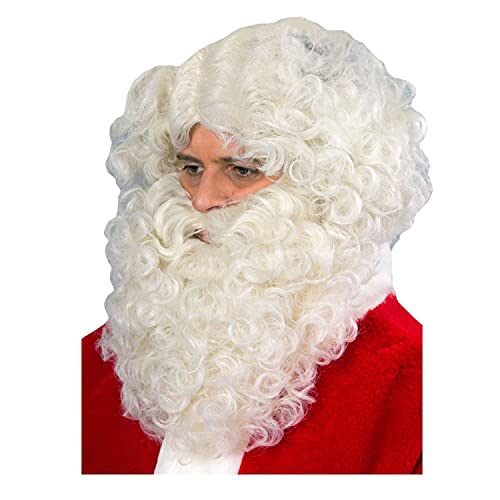 WOOOOZY NEU Perücke Herren Nikolaus Weihnachtsmann, Set Perücke und Bart, Standard, flachsblond - mit Haarnetz von PAPSTAR