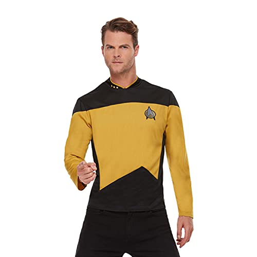 WOOOOZY NEU Star Trek-Uniform Sicherheit/Technik, Das Nächste Jahrhundert, Gold & Schwarz, Oberteil, Größe: XL von PAPSTAR