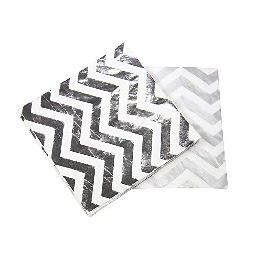 WOOOOZY Servietten Metallic Silber Glanz, 33cm, 20 St. WOOOOZY Servietten Metallic Silber Glanz, 33cm, 20 St. von PAPSTAR