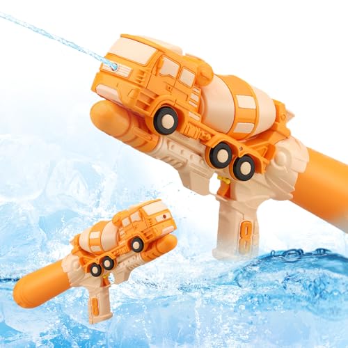 Wasserpistole Kinder Tankwagen Wasserspritzpistole 750ml Max Reichweite 32ft Spritzpistole Wasser Water Blaster Wasserpistole mit Großer Reichweite Wasserspielzeug Kinder Outdoor von PAPU