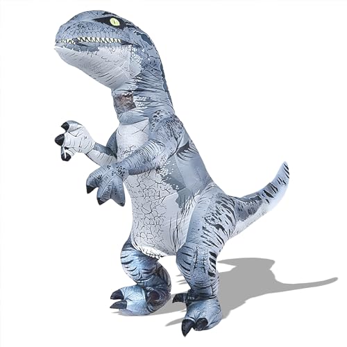 PARAYOYO Aufblasbare Velociraptor Kostüm Dino Kostüm Dinosaurier Kostüm Erwachsene Trex Kostüm Halloween Kostüm von PARAYOYO