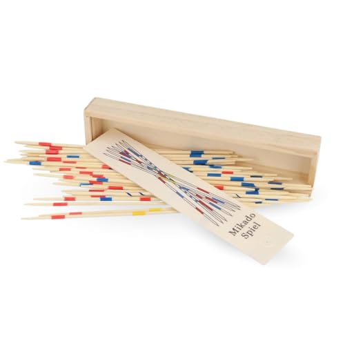 PARENCE.- Klassisches Mikado-Spiel aus Holz - 18cm Stöcke - Traditionelles Brettspiel für Kinder und Erwachsene von PARENCE