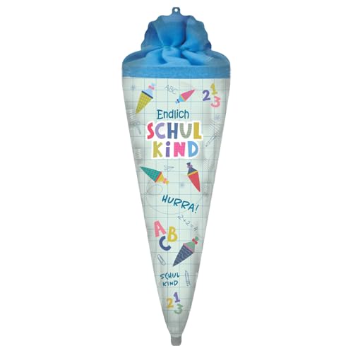 PARTY DISCOUNT Folienballon Schultüte, Endlich Schulkind, ca. 110 cm von PARTY DISCOUNT