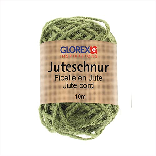 PARTY DISCOUNT Glorex Juteschnur, Breite 3mm, Länge 10m, Hellgrün von PARTY DISCOUNT