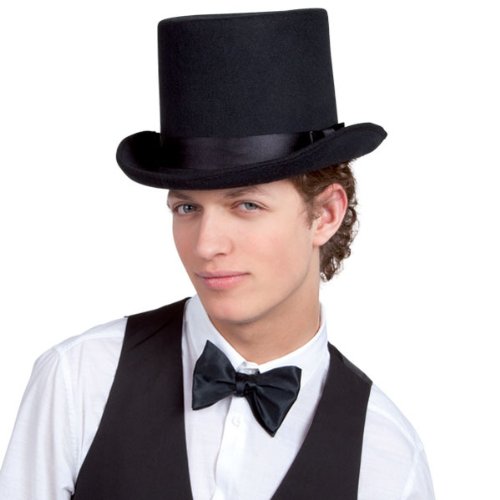 Hut Zylinder Byron Deluxe, Schwarz Halloweenkostüm Faschingskostüm Gentleman von PARTY DISCOUNT