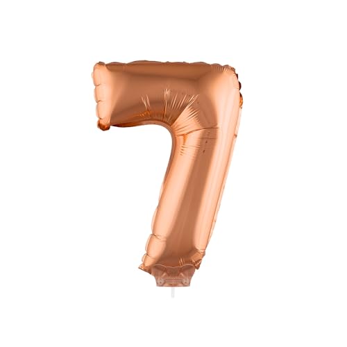 PARTY DISCOUNT NEU Mini-Folienballon am Papierstäbchen, Zahl 7, rosé-Gold/Kupfer, ca. 40cm PARTY DISCOUNT NEU Mini-Folienballon am Papierstäbchen, Zahl 7, rosé-Gold/Kupfer, ca. 40cm von PARTY DISCOUNT