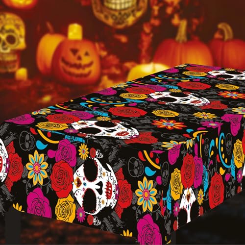 PARTY DISCOUNT NEU Tischdecke Day of The Dead, ca. 137x274cm von PARTY DISCOUNT