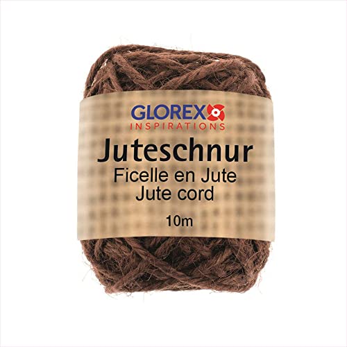 PARTY DISCOUNT Glorex Juteschnur, Breite 3mm, Länge 10m, Braun von PARTY DISCOUNT