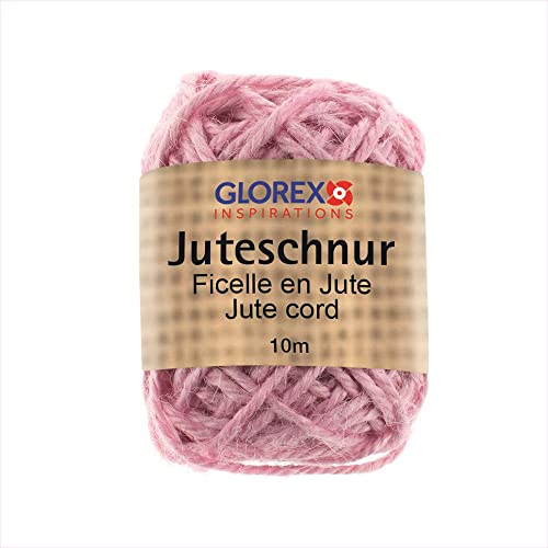 PARTY DISCOUNT Glorex Juteschnur, Breite 3mm, Länge 10m, Pink von PARTY DISCOUNT