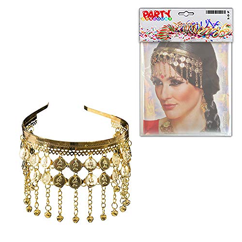 PARTY DISCOUNT Kopfschmuck Orient mit Münzen, Gold von PARTY DISCOUNT