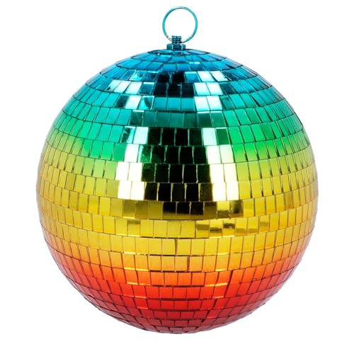 PARTY DISCOUNT NEU Disco-Kugel Regenbogen, Ø20cm mit Aufhänger von PARTY DISCOUNT