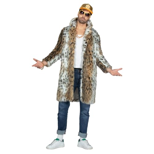 PARTY DISCOUNT NEU Herren-Kostüm Zuhälter Pelzmantel, Leopard, lang, Gr. XL von PARTY DISCOUNT