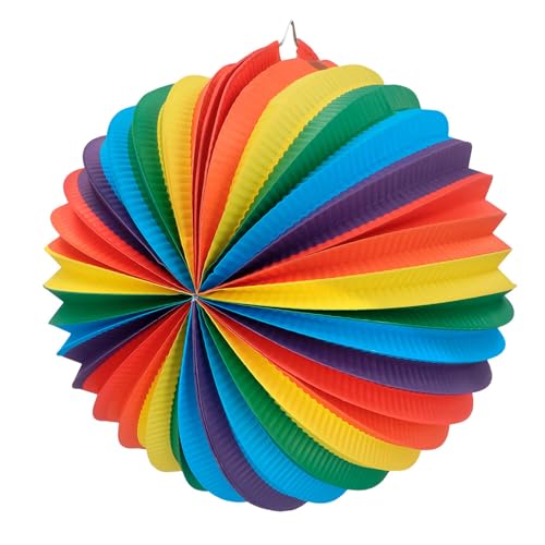 PARTY DISCOUNT NEU Lampion Regenbogen, aus Papier, 25cm von PARTY DISCOUNT