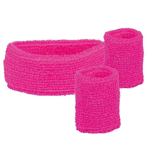 PARTY DISCOUNT Stirnband und Schweißband, pink von PARTY DISCOUNT