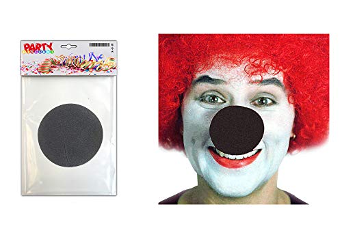 Schaumstoffnase schwarz Clown Accessoire Nase Pantomime von PARTY DISCOUNT