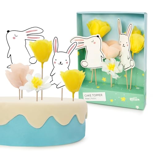 PARTY PARTY Hase Tortendeko Cake Topper Set 6 Teile, Blumen Kuchen Deko, Osterhase, Oster Deko, Kindergeburtstag Junge Mädchen, Geburtstag PARTY PARTY Hase Tortendeko Cake Topper Set 6 Teile, Blumen Kuchen Deko, Osterhase, Oster Deko, Kindergeburtstag Junge Mädchen, Geburtstag von PARTY PARTY