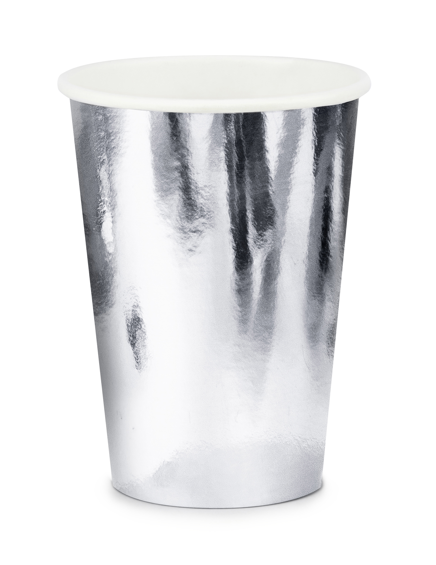 6 glänzende Becher in Silber 220 ml von PARTYDECO