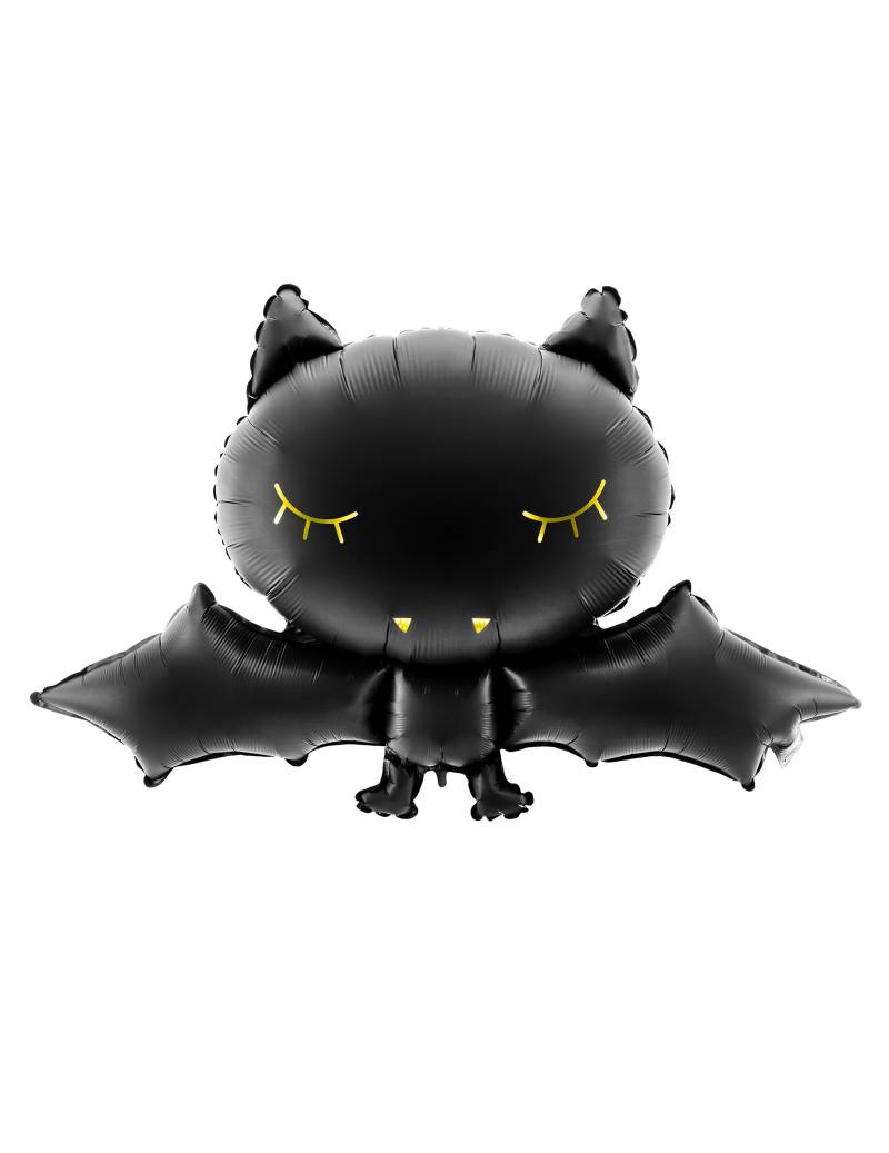 Halloween-Luftballon Schlafende Fledermaus schwarz 80 x 52 cm von PARTYDECO