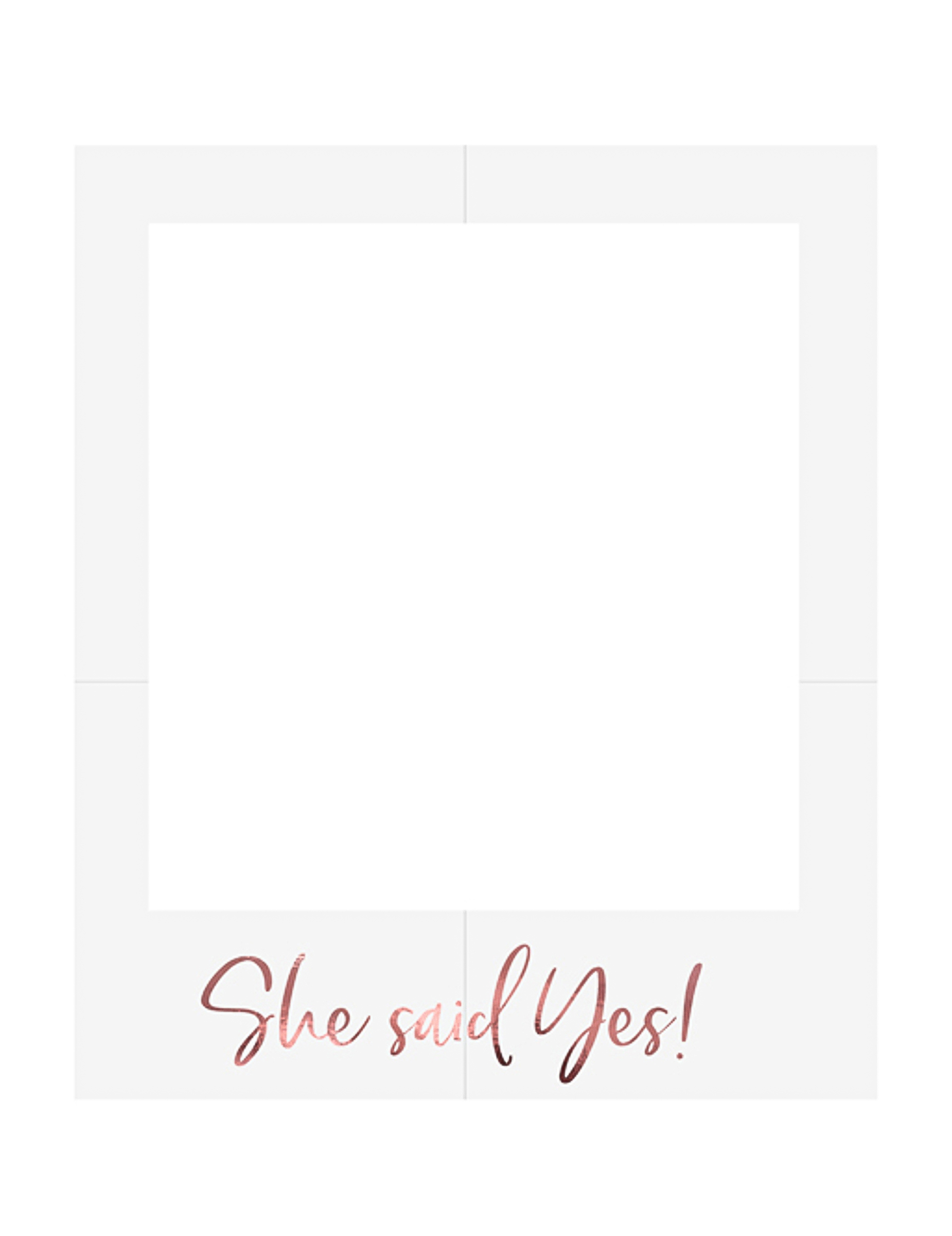 JGA-Bilderrahmen She said yes weiß-pinkfarben 50 x 59,5 cm von PARTYDECO