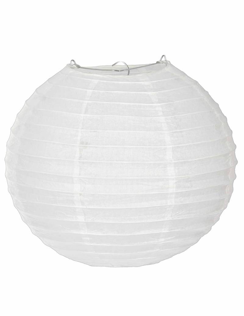 Japanischer Lampion aus Seidenpapier weiß 25 cm von PARTYDECO