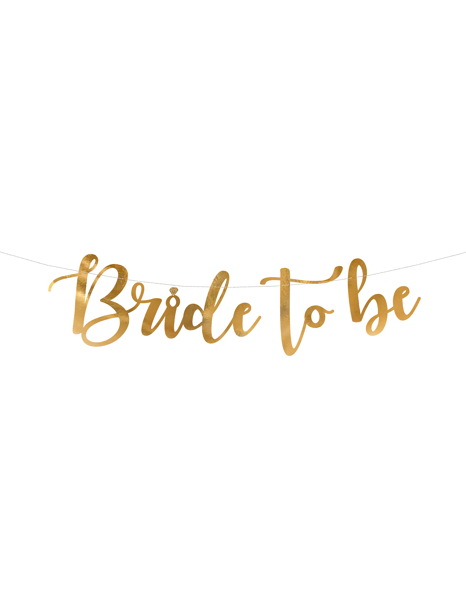 Pappgirlande Bride to be goldmetallic 80 x 19 cm Pappgirlande Bride to be goldmetallic 80 x 19 cm von PARTYDECO