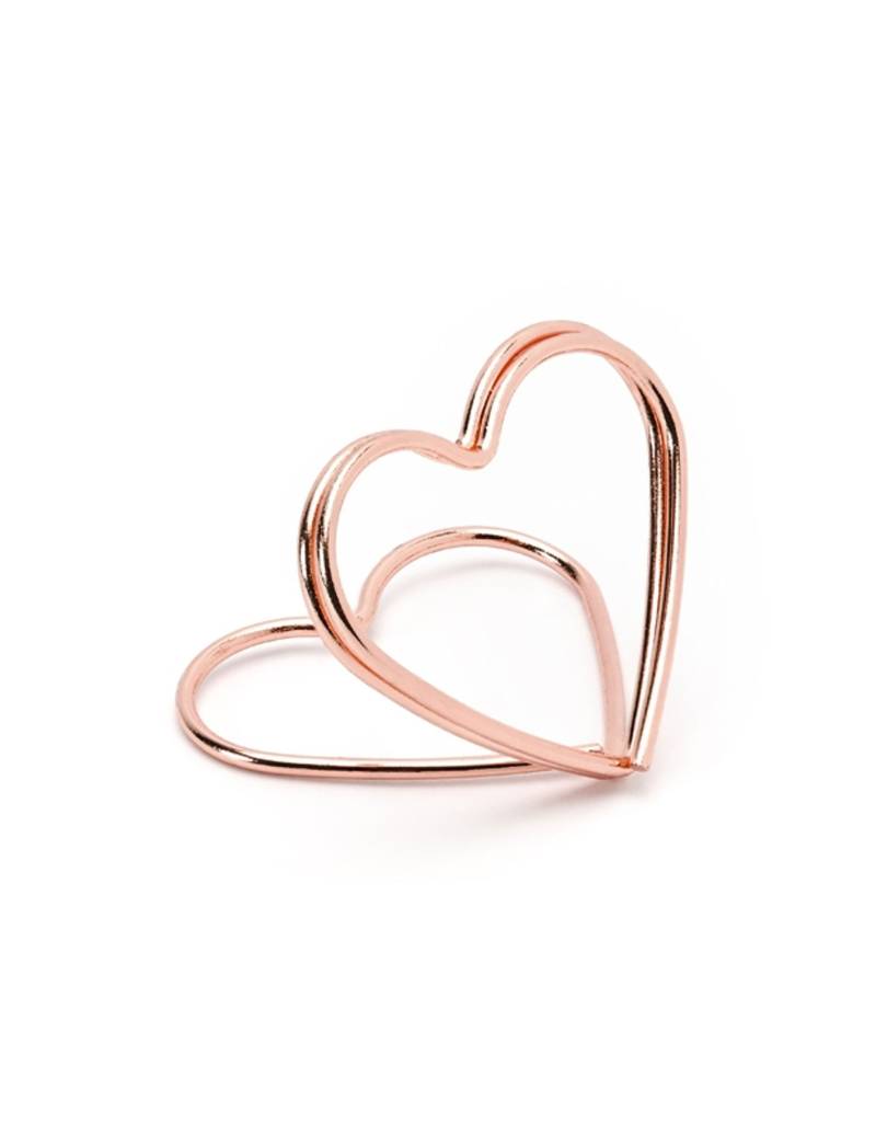 Platzkarten herzförmig 10 Stück rosegold 2,5 cm von PARTYDECO