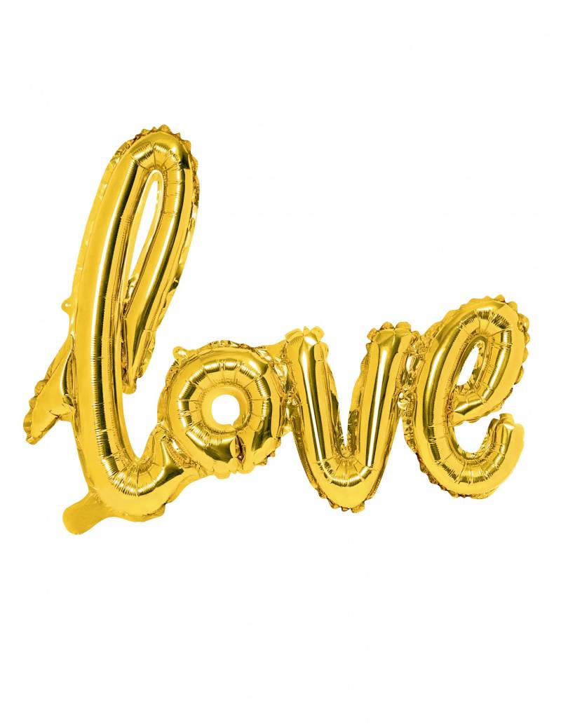 Schriftzug Folienballon Love 73 x 59 cm Gold von PARTYDECO