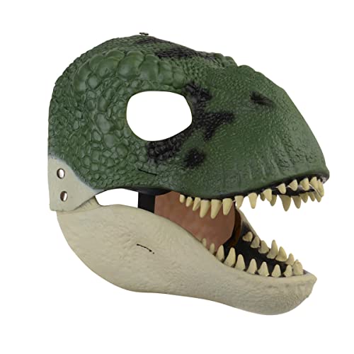 PartyGears Dino-Maske, beweglicher Kiefer, grüne Dinosaurier-Maske, realistisch für Kinder und Erwachsene, Dinosaurier-Kopf-Gesichtsmaske für Halloween, Cosplay-Party von PARTYGEARS