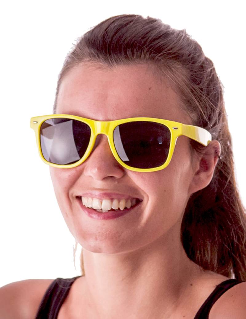 Stylishe Sonnenbrille für Erwachsene neongelb von PARTYPRO