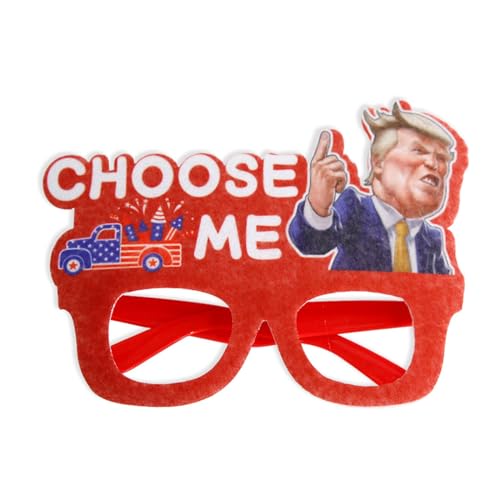 PASHFSA 1 Stück Einzigartige US Wahldekorationen Brillen Filzbrillen Abstimmungs Kopfbedeckungen Modische Brillen Haltbarkeit von PASHFSA