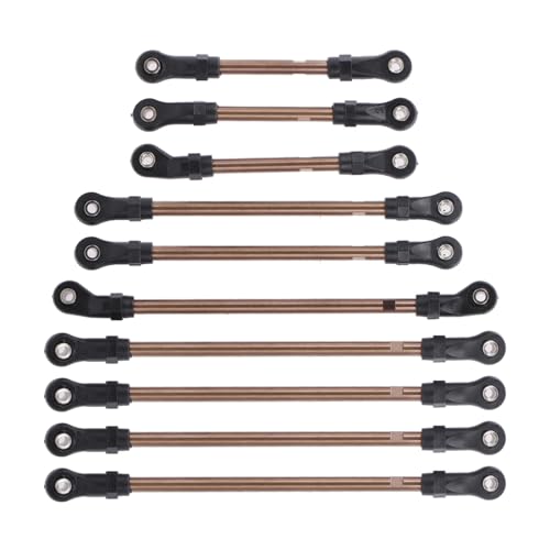 PASHFSA 10Pcs Edelstahl Link Stange Enden 1:10 TRX4RC 324mm Radstand Fernbedienung Auto Zubehör von PASHFSA