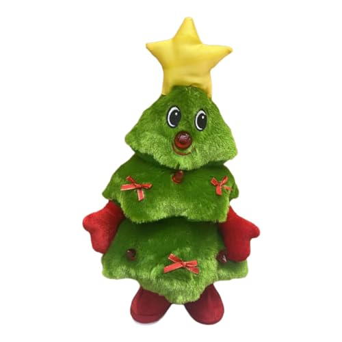 PASHFSA Elektronisches Spielzeug Musiklicht Singend Beleuchteter Weihnachtsbaum Interaktives Singendes Plüschtier von PASHFSA