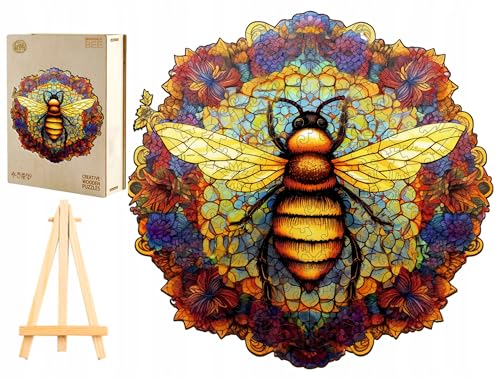 PASJO - Holzpuzzle Erwachsene mit Mandalamotiv 300 Teile 38,5x24,5 cm - Geschenkidee für Kinder - Holz Puzzle Mandala - Einzigartige Tierförmige Holz-Puzzle - Creative Jigsaw aus Holz für Erwachsene von PASJO